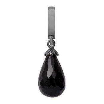 Christina Collect Drop Black charm – sort sølv, 6 mm til Classic læderarmbånd